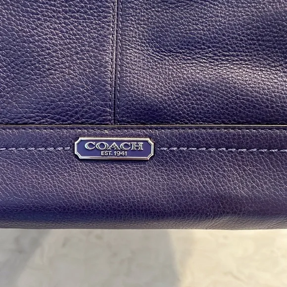 Coach Purple/blue tote - Picture 2 of 12